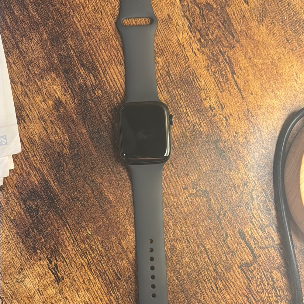 Black Smartwatch with Silicone Band